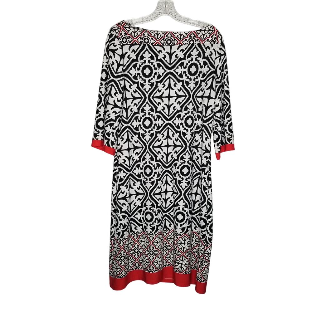 Haani Geometric Print Sheath Dress, Size L - Picture 2 of 9